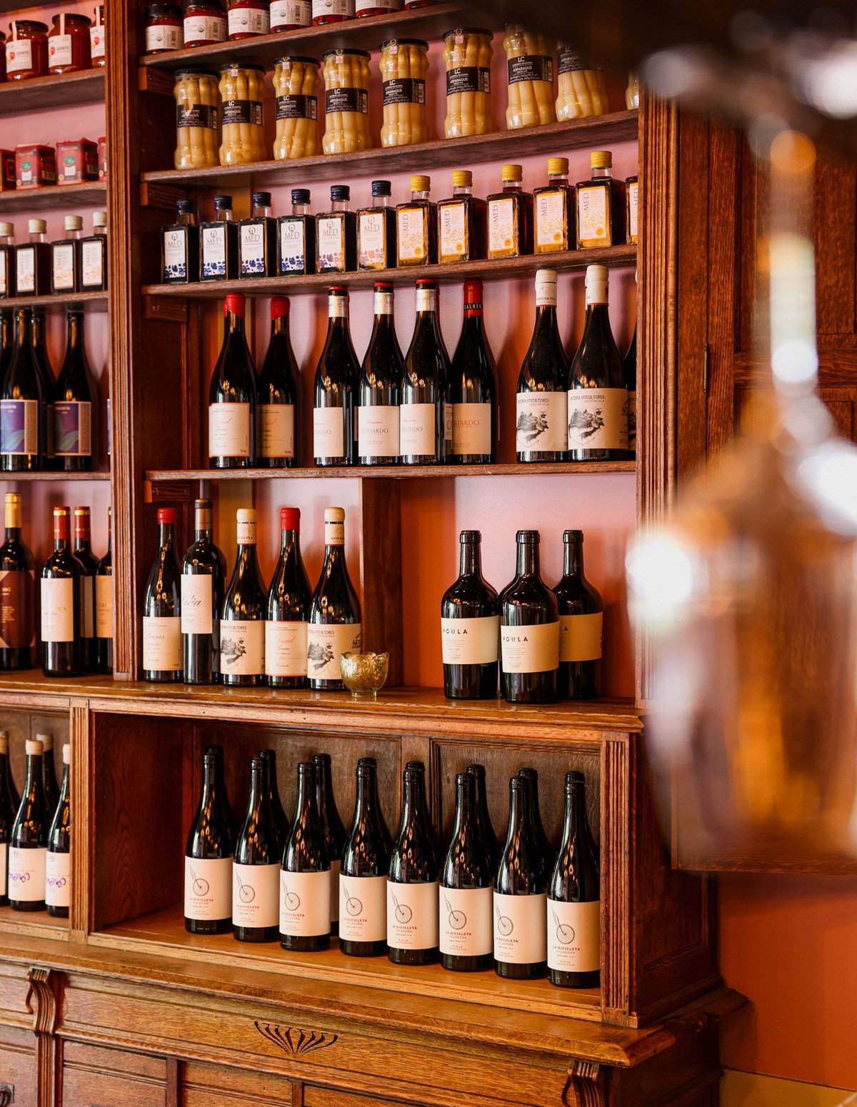 wine shelves